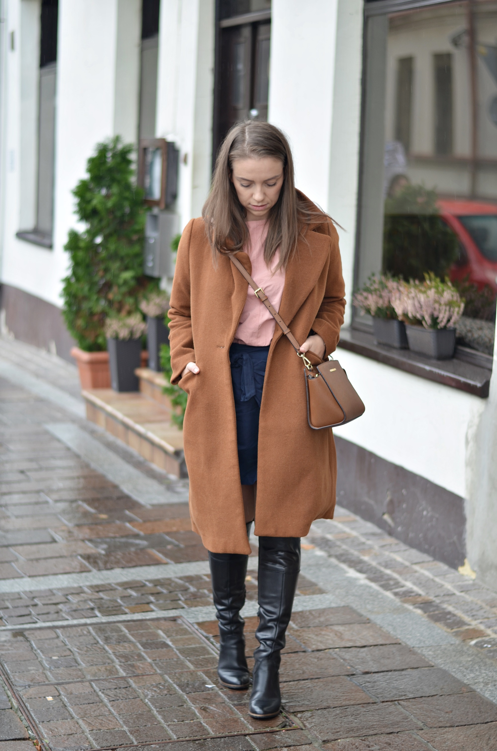 płaszcz hm miedziany płaszcz