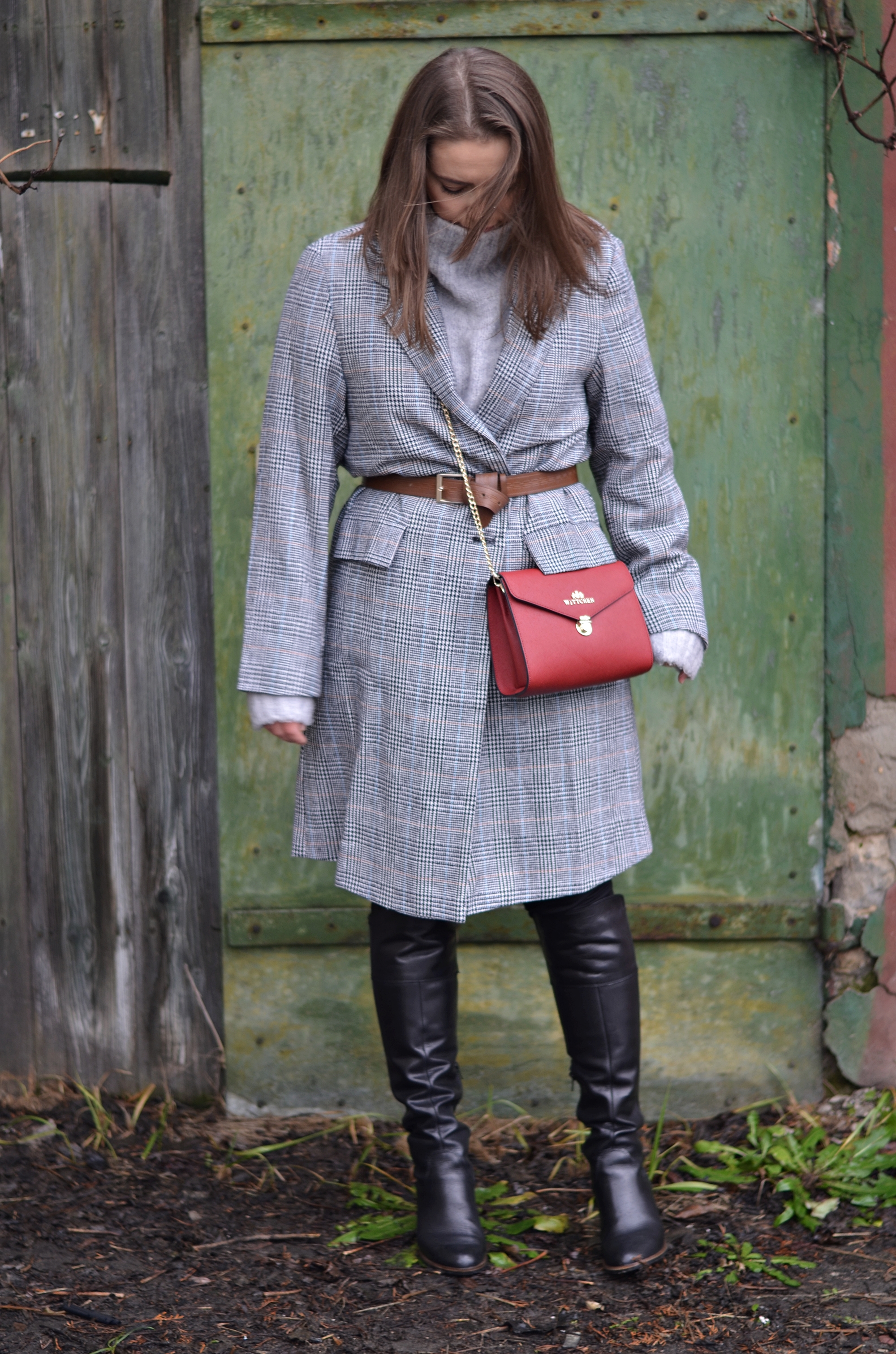 torebka wittchen płaszcz w kratę