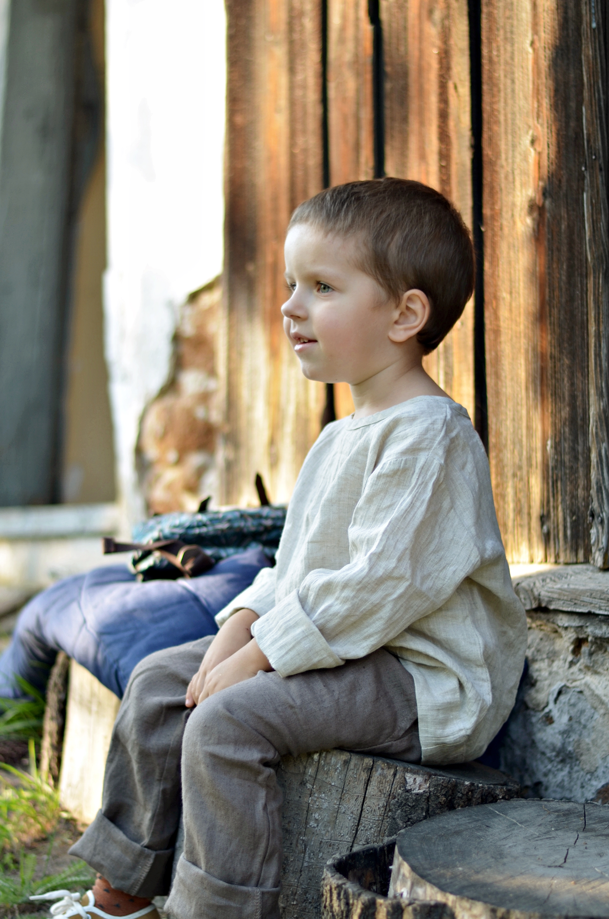 stlizacja lniana koszula