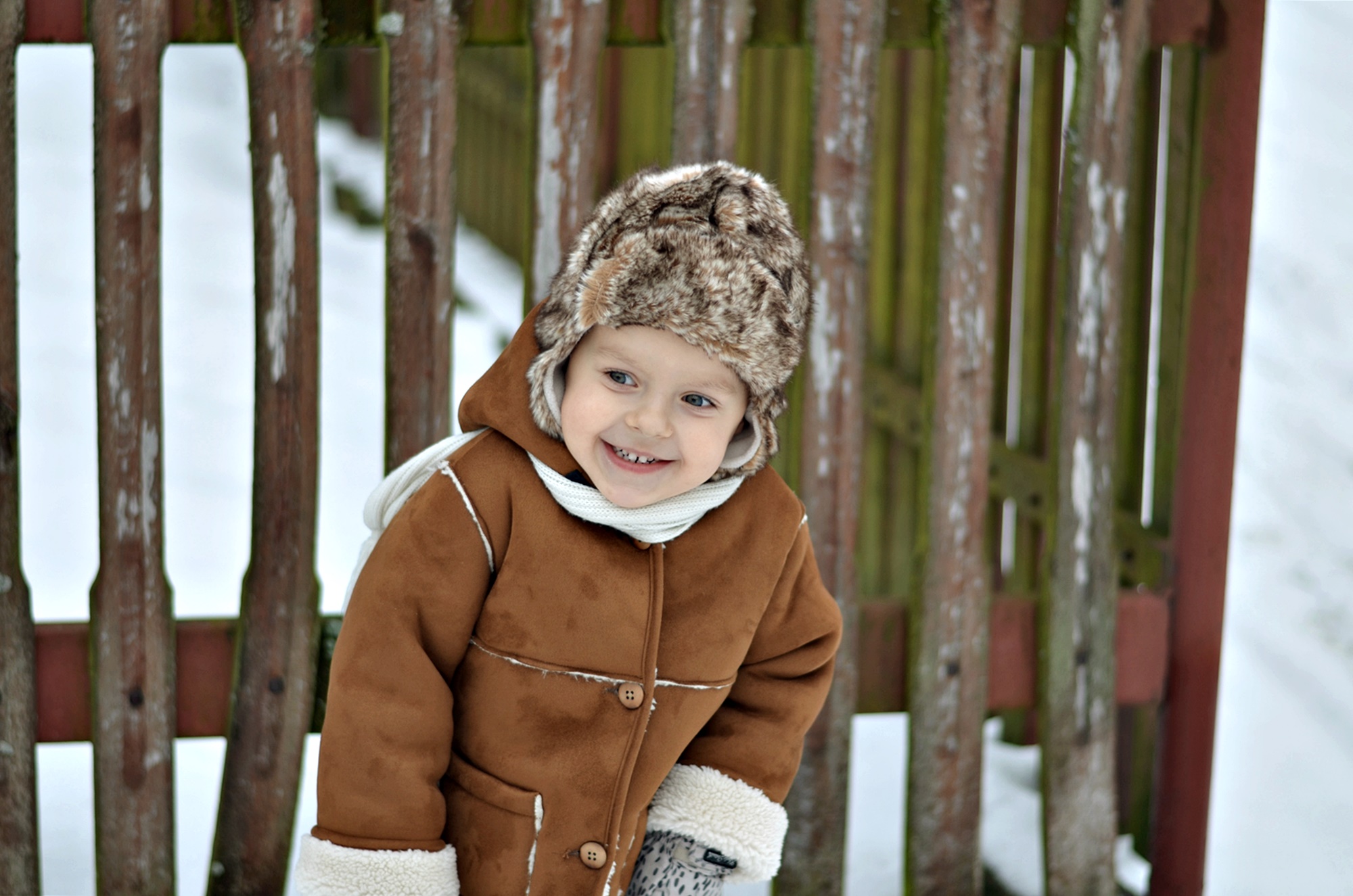 czapka z uszami dla chłopca