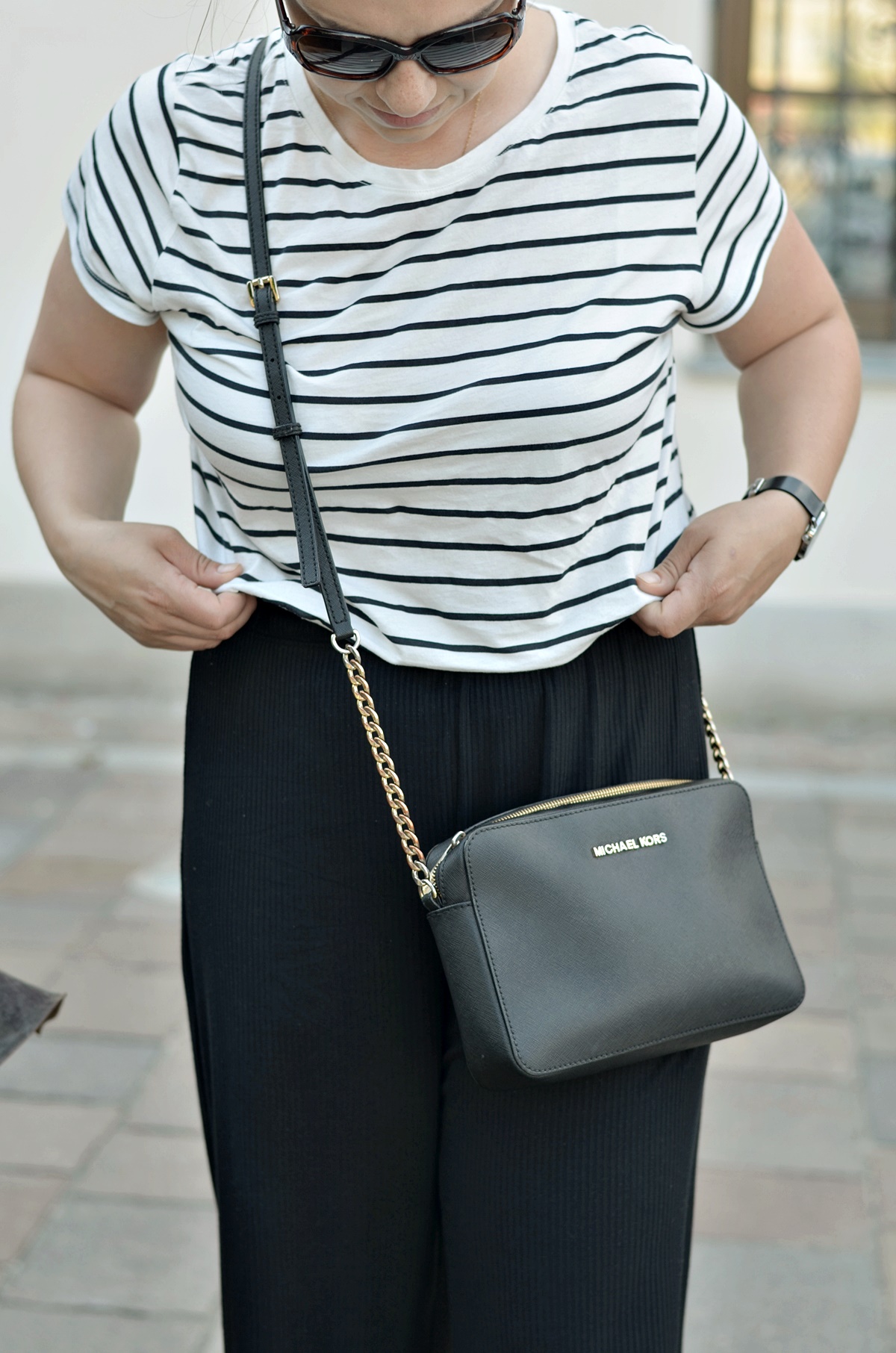 torebka Michael Kors bluzka w paski h&m