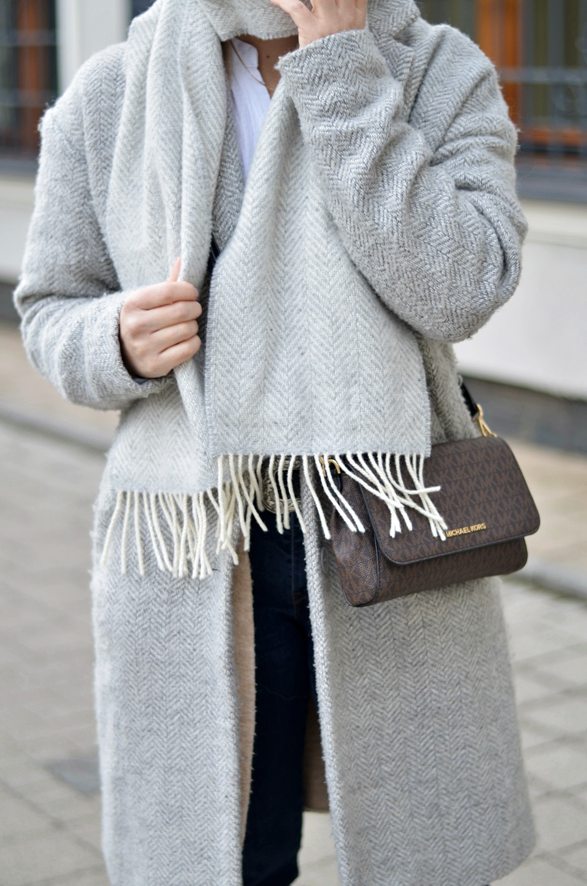 szalik z kaszmirem SZALIK OD TARTAN I WEŁNA