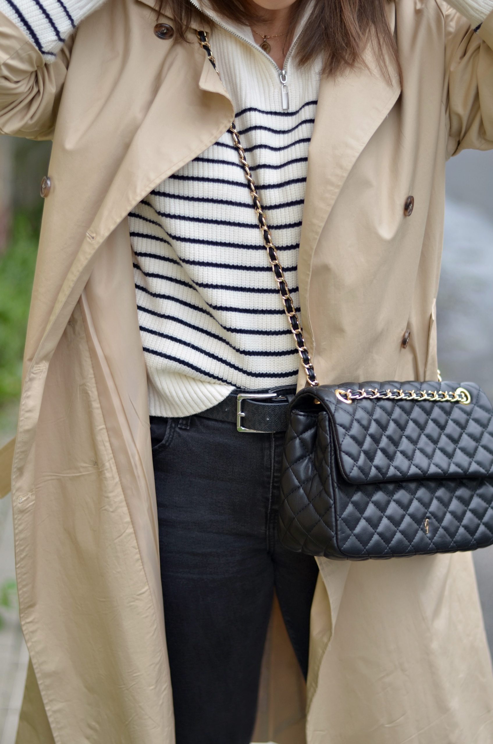 sweter w paski mango