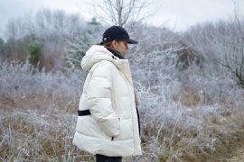 puchowa biała kurtka