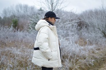 puchowa biała kurtka