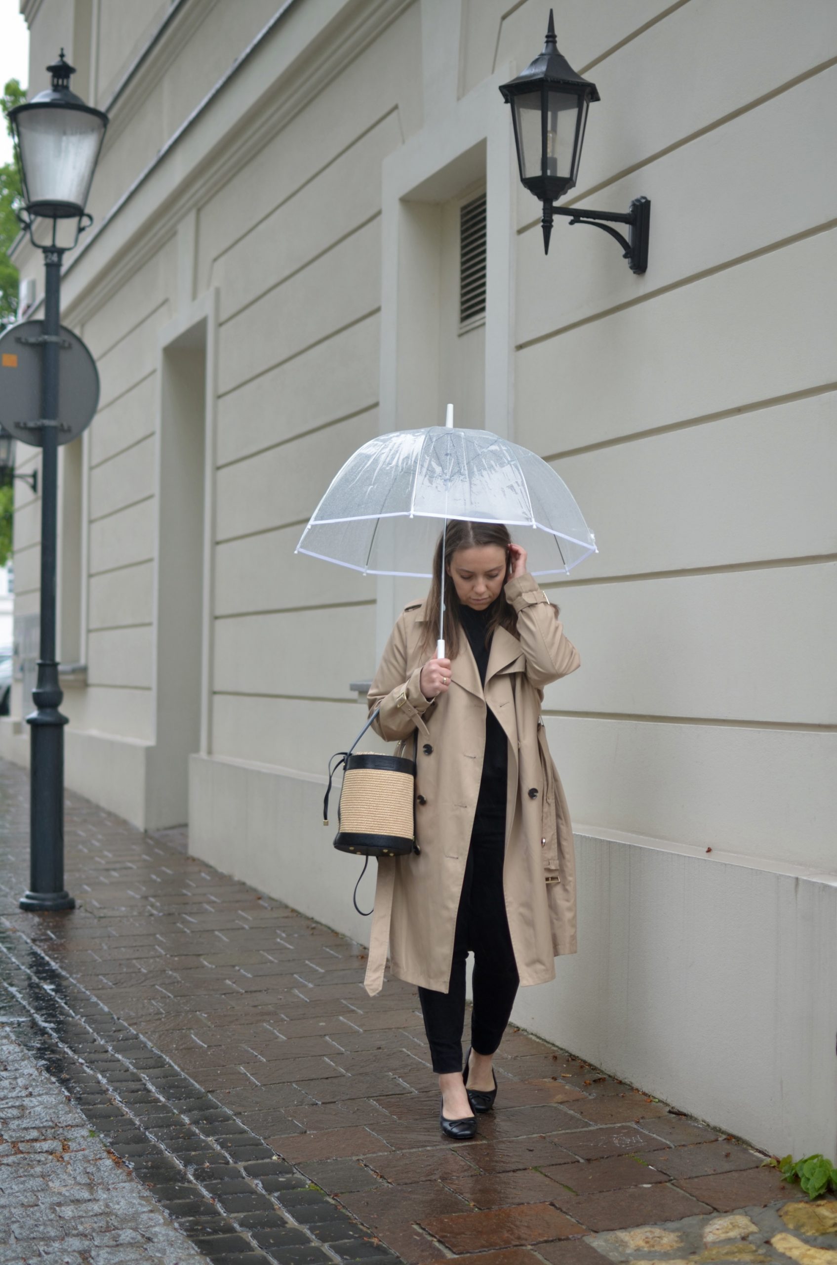 stylizacja w deszczu